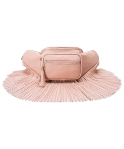Fashion Fringe Tassel Fanny Pack Waist Bag KL088 ROSE PINK